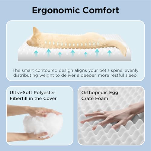 Bedsure Orthopedic Cooling Dog Bed for Crate - 41x29 Inches Extra Large Comfy Breathable Summer Beds with Removable Washab...