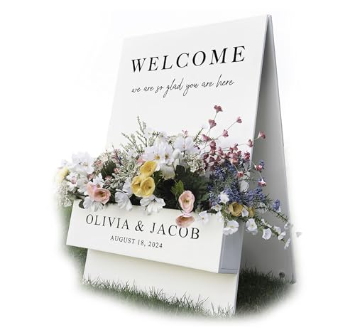 Flower Box Welcome Sign - Wedding Welcome Sign