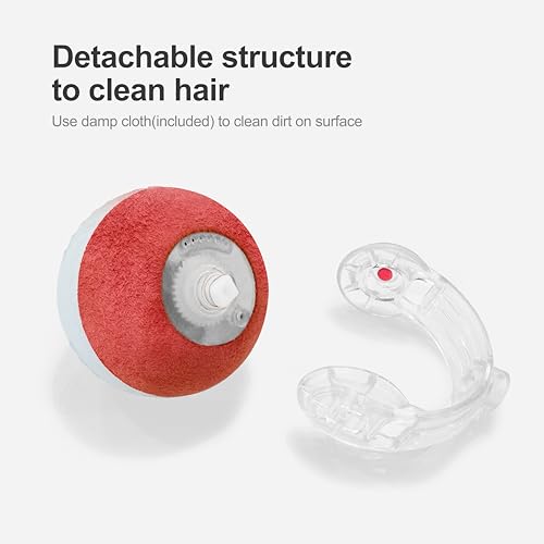 Jkanti Interactive Cat Toys for Indoor Cats,The 3rd Generation Agile Moving Cat Ball with Elastic Mesh Tail,Automatic Kitt...