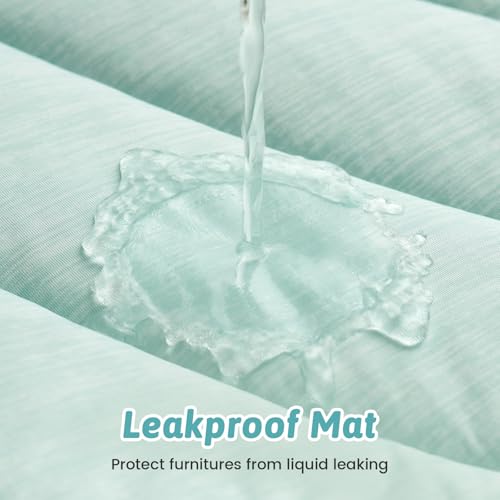 COZY KISS Dog Cooling Mat, Q-Max > 0.4 Leaf Shaped Pet Pad, Liquid Pee Proof Summer Mat for Cats, Washable Sleep Blanket f...