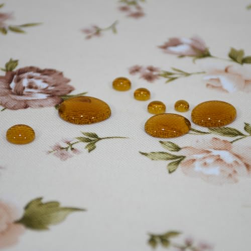 YEESSION Floral Print Square Tablecloth 38 x 38 Inch Stain Resistant and Waterproof Wine Table Cover for Kitchen Dining In...