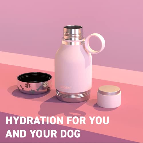 Asobu Buddy Bottle a Stainless Steel Insulated Water Bottle for with Removable Dog Water Bowl and Dog Food and Treat Stora...