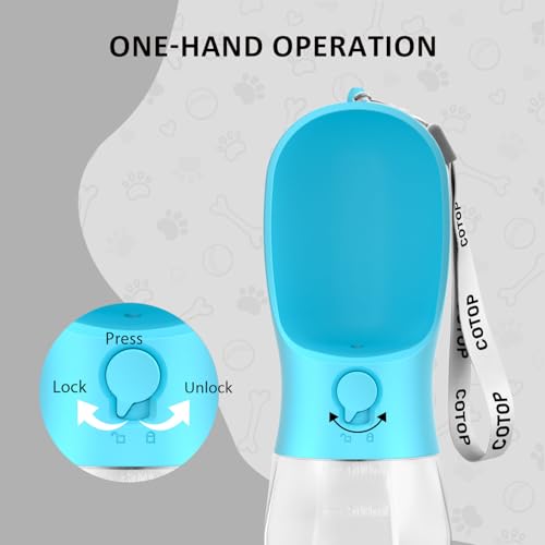 20oz Dog Water Bottle with Food Container & Poop Bag Dispenser | Leak-Proof Portable Pet Water Dispenser with Carabiner Cl...