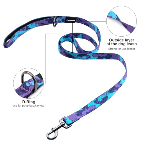 Annchwool No Pull Dog Harness with Padded Handle+5 Ft Leash,Escape Proof and Quick Fit to Adjust Dog Harness,Easy for Trai...