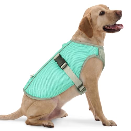 FUAMEY Cooling Dog Shirt for Hot Weather Walks, Breathable Cooling Jacket for Puppy Outdoor Play, Easy On Off Summer Dogs ...