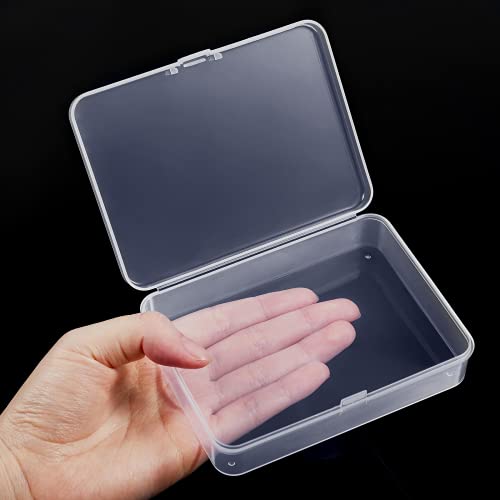 Jetec 6 Pieces Mini Plastic Clear Beads Storage Containers Box for Collecting Small Items, Beads, Jewelry, Business Cards,...