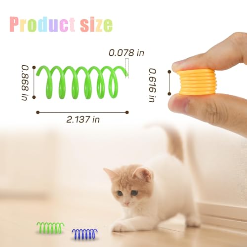 Andiker Interactive Cat Spiral Creative Spring Toy to Kill Time and Keep Fit, Sturdy and Heavy Plastic for Swatting, Bitin...