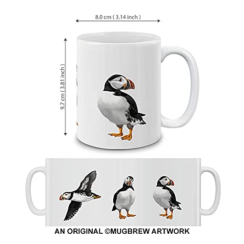 MUGBREW Atlantic Puffin Birds Ceramic Coffee Gift Mug Tea Cup, 11 OZ