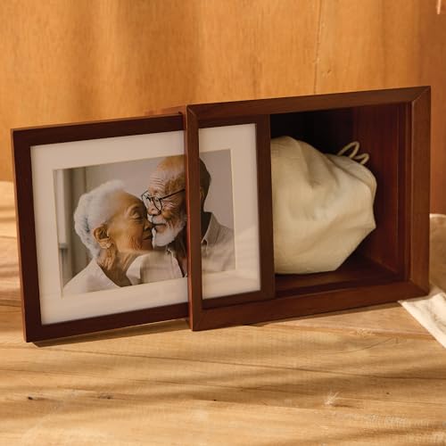 AspenStudio Photo Urn for Human Cremation Walnut Wooden Urn with Picture Frame Decorative Urn by Aspen Studio