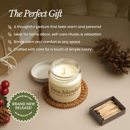Bare Botanics Soy Candle Gift Set 3 pcs - 100% Plant-Based Fragrance Oils - Premium, Non-Toxic Candle - Softly Scented Nat...