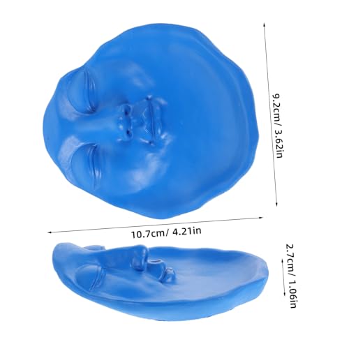 CAXUSD Abstract Face Resin Tray Decorative Organizer Storage Dish for Bedroom Bathroom Decor Versatile Aesthetic Home Accent