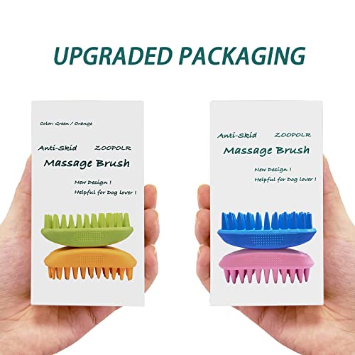 Pet Silicone Shampoo Brush for Long & Short Hair Medium Large Pets Dogs Cats,Shower Wash Curry Brush,Dog hair Products Acc...