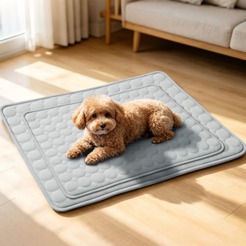 MeiLiMiYu Dog Cooling Mat 2026 Upgraded Arc-Chill Cooling Dog Bed Mat, Washable Pet Cooling Pad (Q-Max>0.4) Cooling Mat fo...