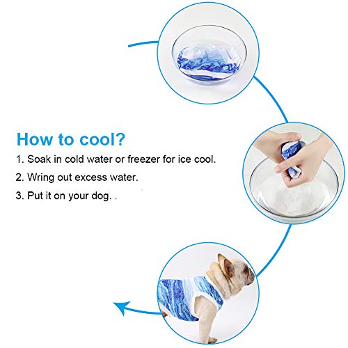 Dog Cooling Vest Shirts Breathable Cooling Jacket Anxiety Relief Sun Protection, Soft Dog Cool Coat for Small Medium Dogs ...