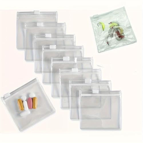 30 Pcs Jewelry Storage Rolls Travel Pouch : Clear Mini Bags for Organizing Pills, Jewelry, Small Essentials, Reusable Compact