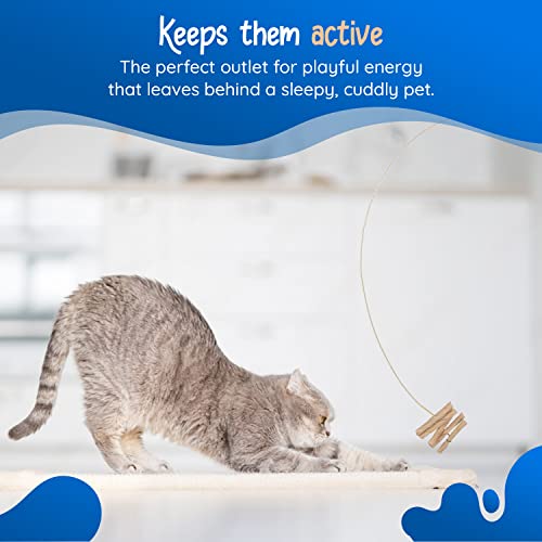 Cat Dancer Interactive Cat Toy - Fun and Fitness for Your Furry Friend - Engaging Paper Roll Attached with 30 Inches Flexi...