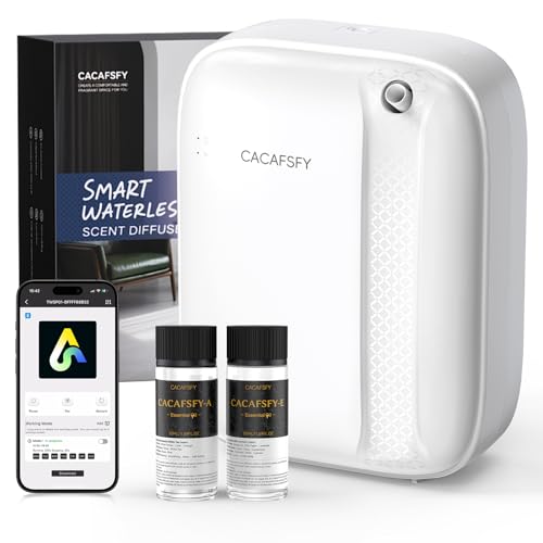 Waterless Essential Oil Diffuser,(2 * 50ml Fragrances Included) 3000 Sq.Ft Coverage 400 ml Large Capacity Hotel Scent Diff...