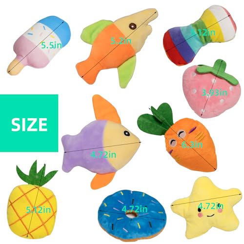 GZQKUSO 19 Pack Puppy Squeaky Dog Toys Set Plush Puppies,Cute Chew Pets Dog Toy with Squeakers for Small Dogs Playtime