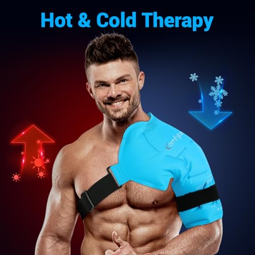 Comfytemp Shoulder Ice Pack Rotator Cuff Cold Therapy Wrap, FSA Eligible HSA, Gel Packs for Injuries Reusable Hot Cold Com...