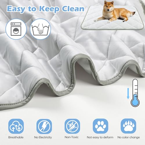ZINGTERRA Dog Cooling Mat, Cat Self Cool Ice Pads,Lightweight Pet Pad Blanket Bed Cover,Puppies Summer Cool Tech Fabric,Wa...