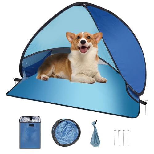 Dog Beach Tent for Pet Shade Pop Up Portable Mini Head Sun Shelters Canopy for Camping Outdoor Hiking Picnic Windproof Wat...