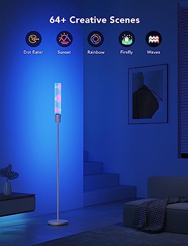 Govee RGBIC Cylinder Floor Lamp, LED Corner Floor Lamp with Wi-Fi App Control, Smart Lamp with 64+ Scenes, DIY Mode, Music...
