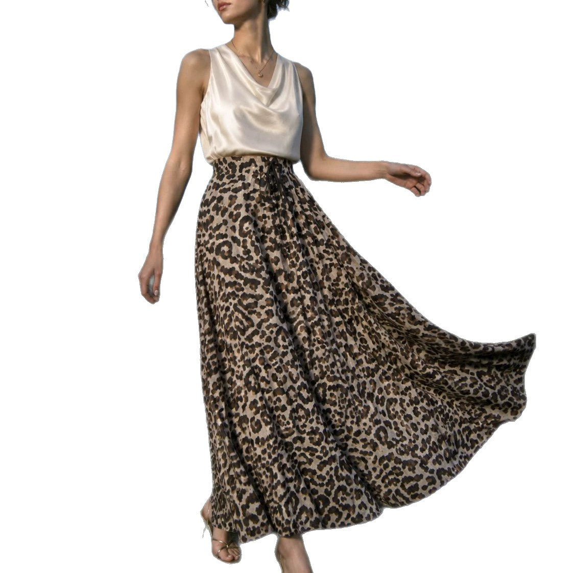 Womens Fashion Loose-Fit Sexy Printed Dress