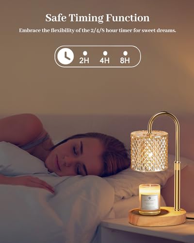 Candle Warmer Lamp with Timer Dimmer Adjustable Height for New Home Decor, Birthday Gifts for Women,Candle Warmer for Wome...