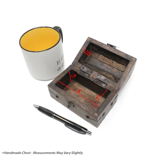 Nautical Cove Treasure Chest Keepsake and Jewelry Box Wood - Decorative Treasure Box