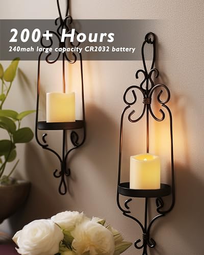Homemory 24Pack Flickering Flameless Votive Candles,200+Hour Electric Fake Candles,Battery Operated LED Tealight for Weddi...
