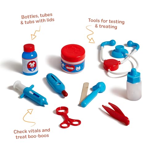 Melissa & Doug Examine and Treat Pet Vet Play Set, 24-Piece Animal Doctor Playset with Dog & Cat Plushies, Pet Doctor Kit...