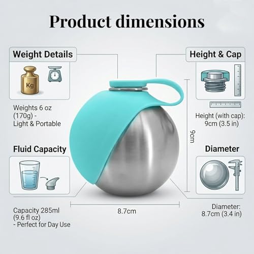 2026 NEW 2-in-1 Portable Dog Water Bottle for Small Dogs - Leak-Proof & Compact Dog Travel, Foldable Pet Water Bottle for ...