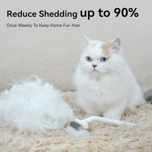 aumuca Undercoat Rake for Cats & Small/Medium Dogs – Deshedding Brush & Dematting Comb for Double-Coated Pets with Long or...