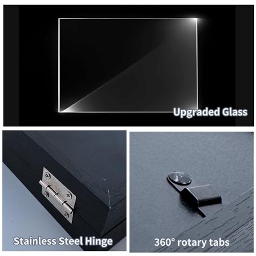 RIVERVALLA Black Picture Frame 4x6 3 Photo Frames Multiple Pictures Collage for 4x6 5x7 Picture Photo Display Desktop Deco...