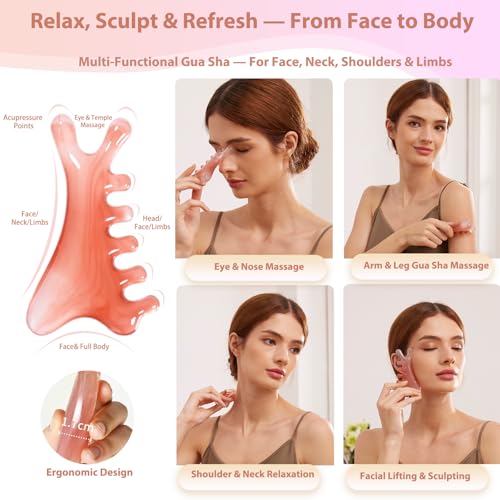 Papipapiqiao Scalp Massager Handheld Comb Resin Relax Massage Tool - Manual Relaxation Tool for Soothing Head Massage, Nos...