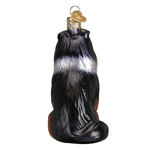 Old World Christmas Sheltie Glass Blown Ornament for Christmas Tree, Handcrafted Holiday Decoration, Dog Collection