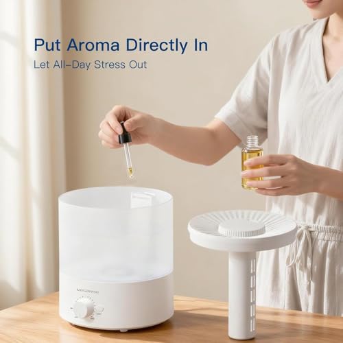 MegaWise Cool Mist Humidifiers for Babies, Bedroom, Nursery, Home and Office | Super Quiet Ultrasonic Vaporizer, Large To...