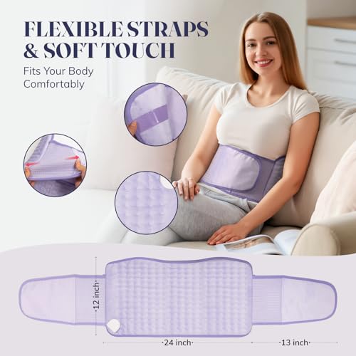 Heating Pad for Period Cramps and Back Pain Relief, Electric Heating Pad with 6 Heat Levels & 4 Timers, Moist Heat Pad for...
