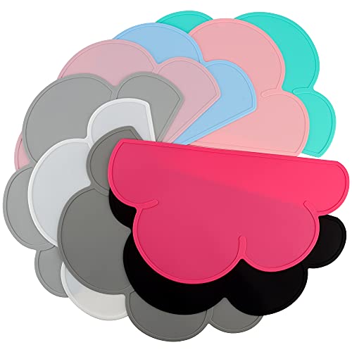 DesignSter Pet Food Mats–Dog Cat Feeding Mat Top Grade Cloud Silicone Pad Anti-Slip Waterproof Anti-Slip Bowl Placemat (Ruby)