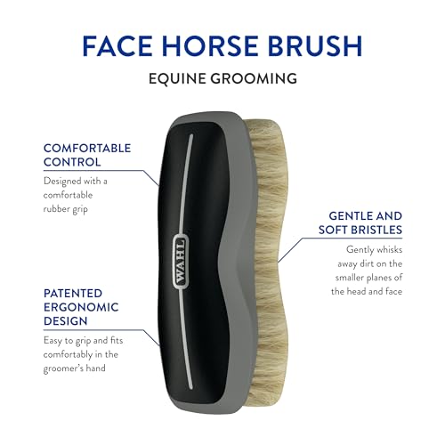 WAHL Professional Animal Equine Grooming Face Horse Brush - Black