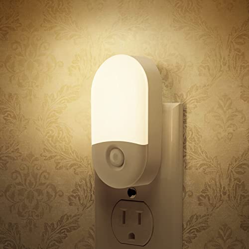 L LOHAS LED Night Lights Plug into Wall, [2 Pack] LED Dimmable Night Light with Light Sensors, 30/60LM Adjustable Brightne...