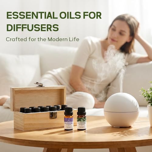 12 Pack Essential Oils for Diffusers for Home - Water Soluble Diffuser Oils Set for Humidifiers & Spa, Scented Oil with Wo...