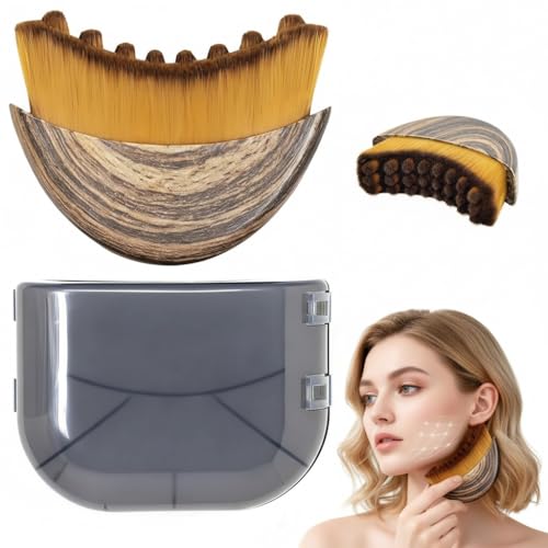 Lymphatic Contour Face Brush,for More Defined Facial Contours， Manual Lymphatic Drainage Massager, Durable Soft Bristles, ...