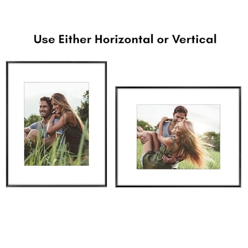 Americanflat 16x20 Metal Picture Frame with Tempered Glass - Use as 11x14 Frame with Mat or Display 16x20 Photo Without Ma...