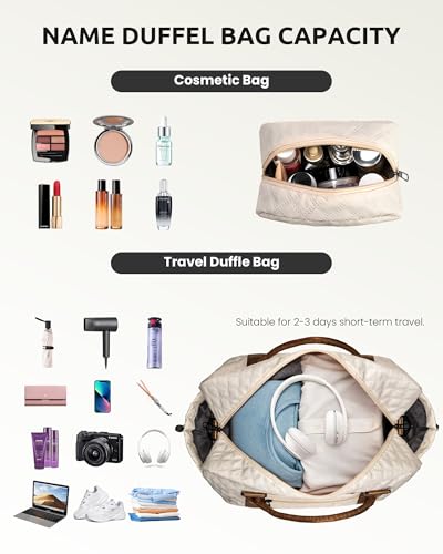 Vogewood Mom Gifts-Women Birthday Gifts-Gifts for Teenage Girls-Personalized Duffle Bag with Shoe Compartment, Kids Overni...