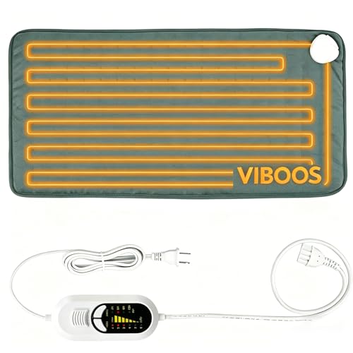 Electric Heating pad with 6 Heat Settings, Auto Shut Off, Dry Electric Heating for Back Neck Knee Arms Legs Shoulder Heat ...