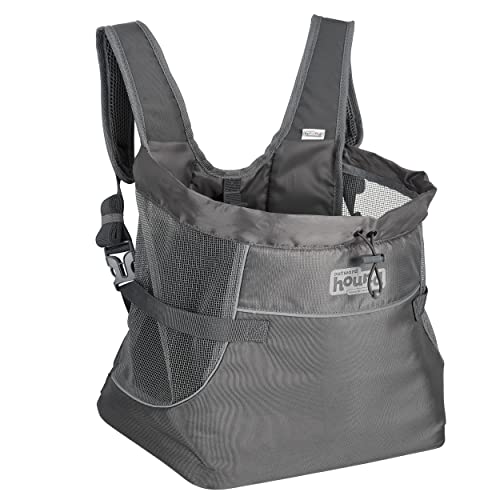 Outward Hound PupPak Dog Front Carrier, Medium, Grey – Hands-Free Hiking & Camping Pet Backpack for Small Pets up to 20 lb...
