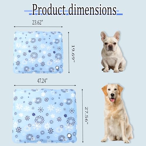 XCL Dog Cooling Mat Thicken Cooling Pad for Dog, Summer Dog Mat Foldable Washable, Endothermic& Waterproof, (QMAX>0.5), Br...
