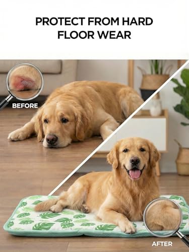 Dog Cooling Mat for Dogs & Cats, Soft Breathable Cooling Pad for Dog Bed, 23"x18" Self Cooling Crate Mat for Dogs, No Gel ...