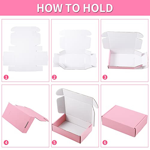Spakon 50 Packs Shipping Boxes Cardboard Corrugated Mailer Packaging Boxes for Small Business Cute Small Box Cardboard Car...